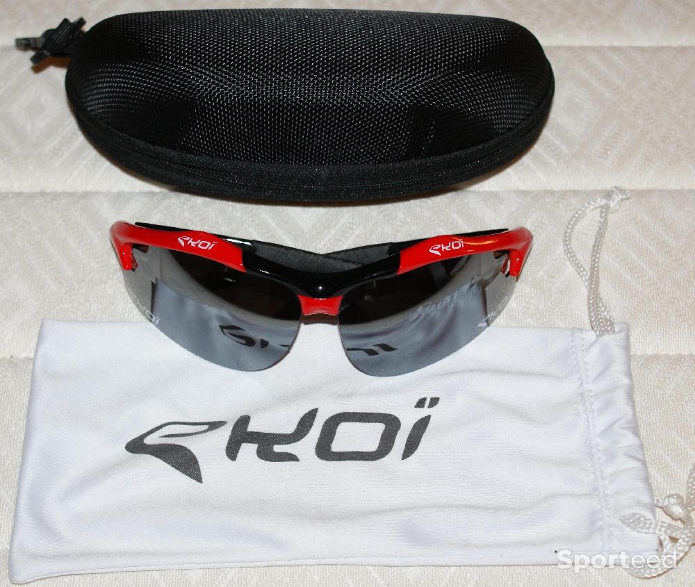 Vélo route - Lunettes de sport - 'EKOI' - rouges et noires - photo 4