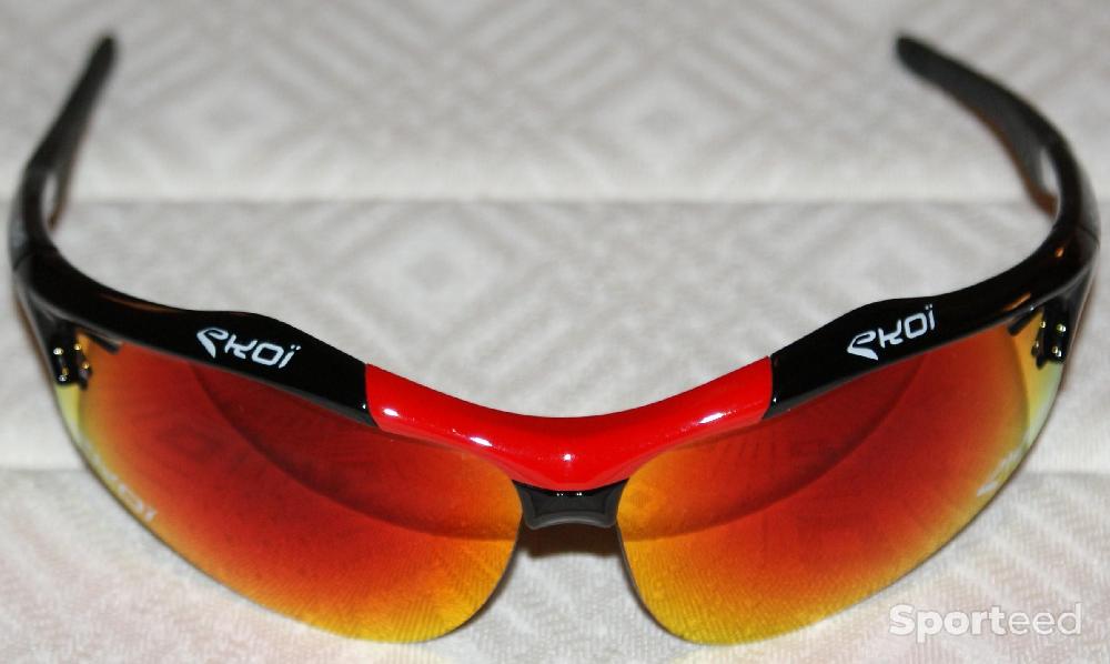 Vélo route - Lunettes de sport - 'EKOI' - noires et rouges - photo 1