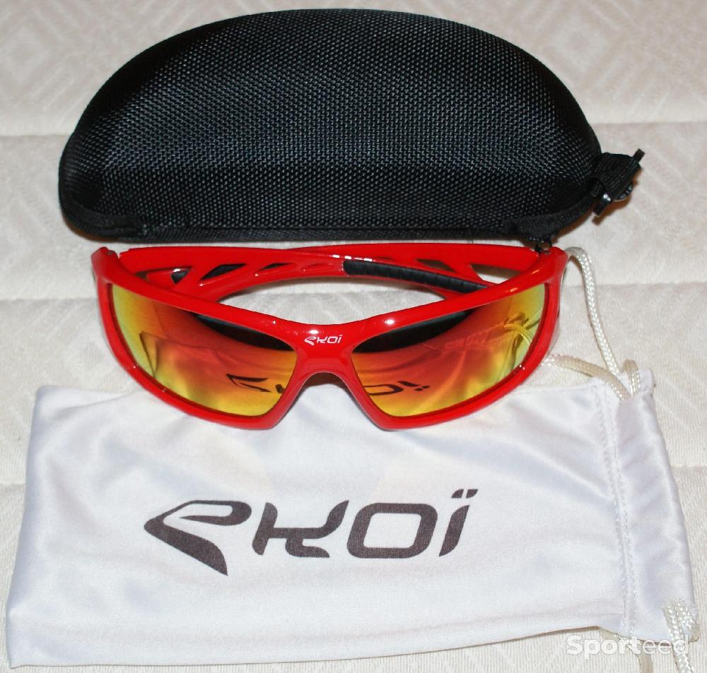 Vélo route - Lunettes de sport - 'EKOI' - rouges - photo 4
