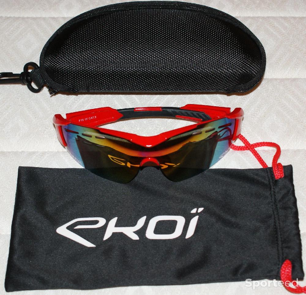 Vélo route - Lunettes de sport - 'EKOI' - rouges - photo 4