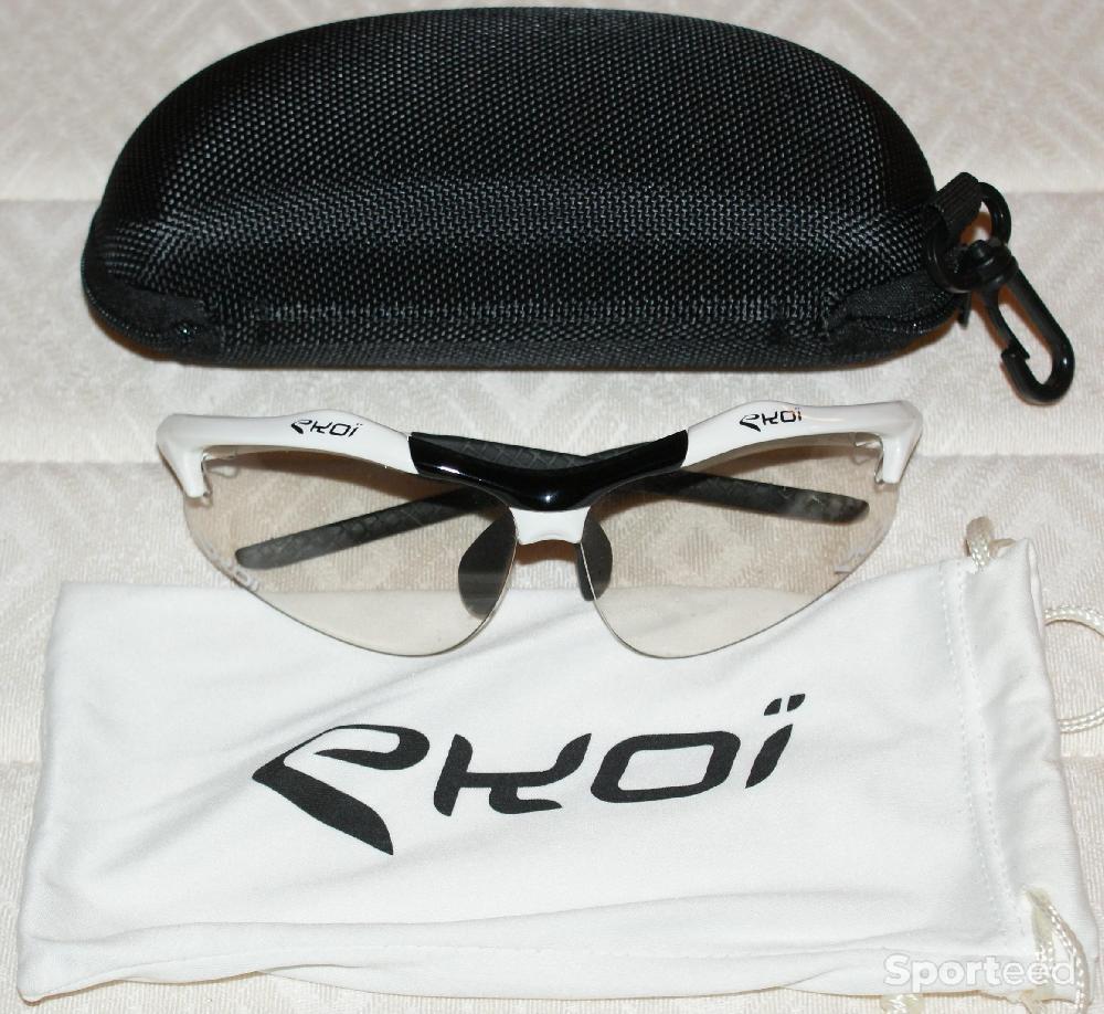 Vélo route - Lunettes de sport - 'EKOI' - blanches/noires - photo 3