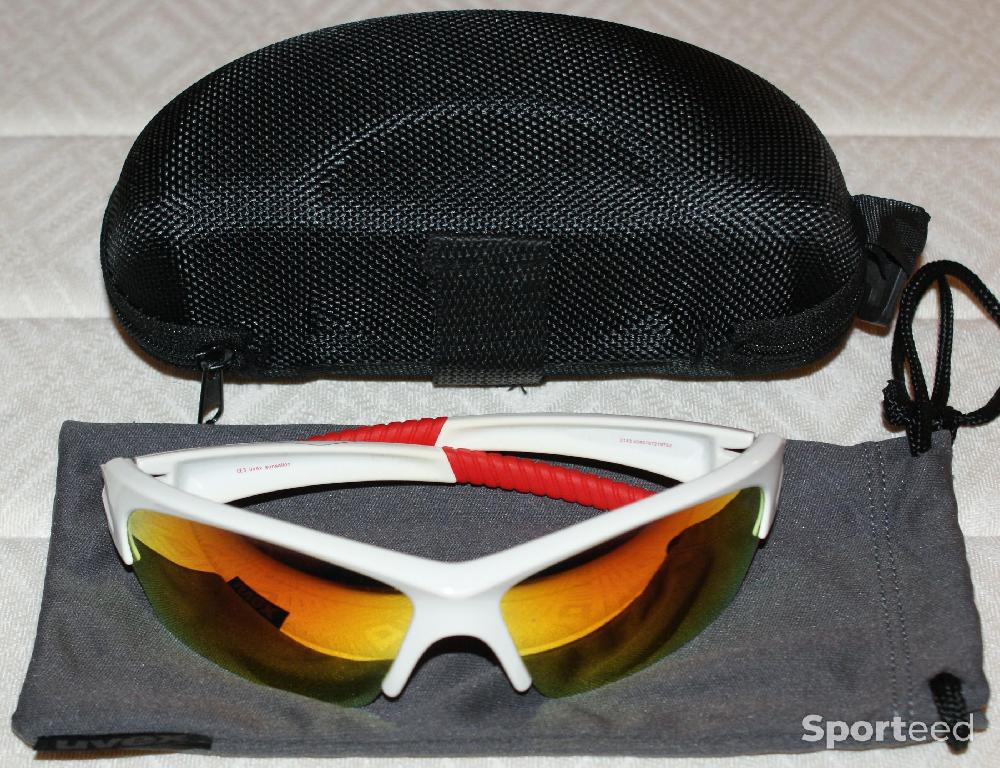 Vélo route - Lunettes de sport - 'UVEX' - blanches/rouges - photo 4