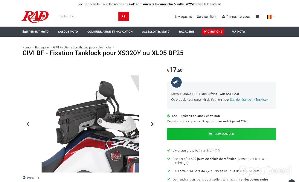 Moto route - Sac réservoir Givi tanklock Xstream 15-20l neuf - photo 5