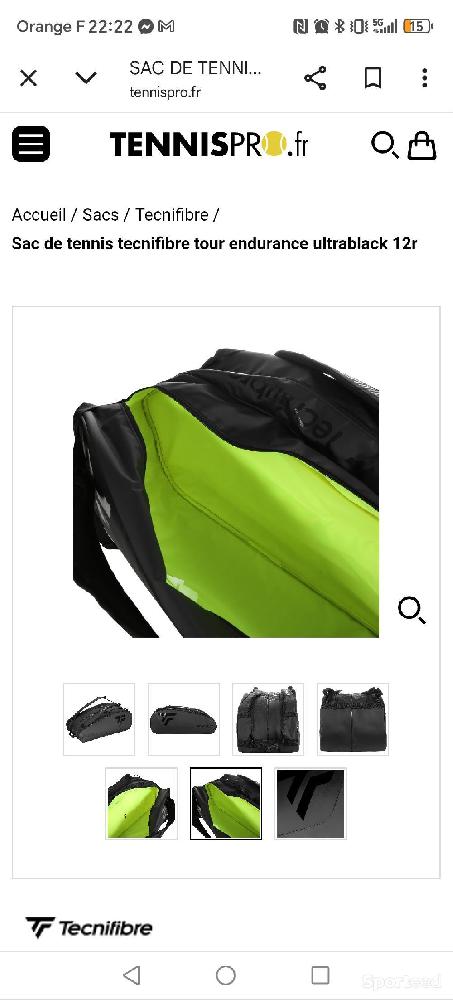 Tennis - Sac de tennis Tecnifibre noir 12 raquettes  - photo 3