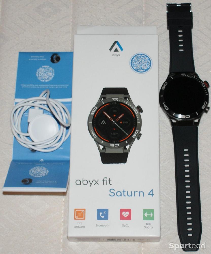 Vélo route - Montre connectée multisports - 'Abyx' - 'Fit Saturn 4'- noire - 48mm - photo 3