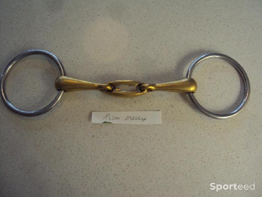 Equitation - mors double brisure creux - 13 cm - alliage - photo 1