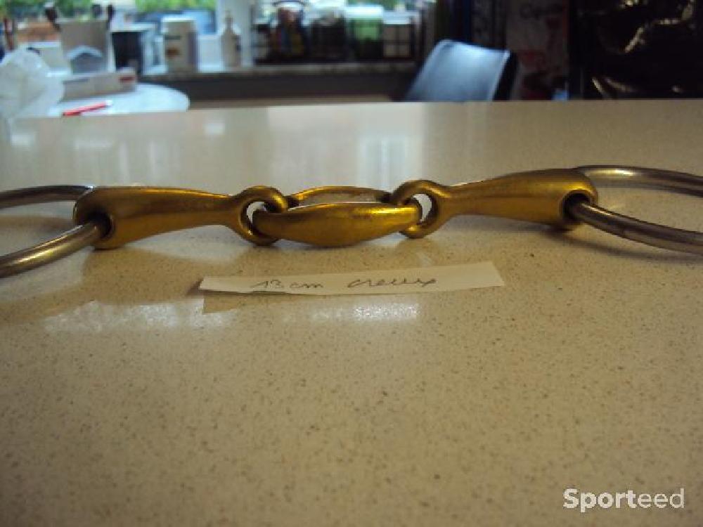 Equitation - mors double brisure creux - 13 cm - alliage - photo 2