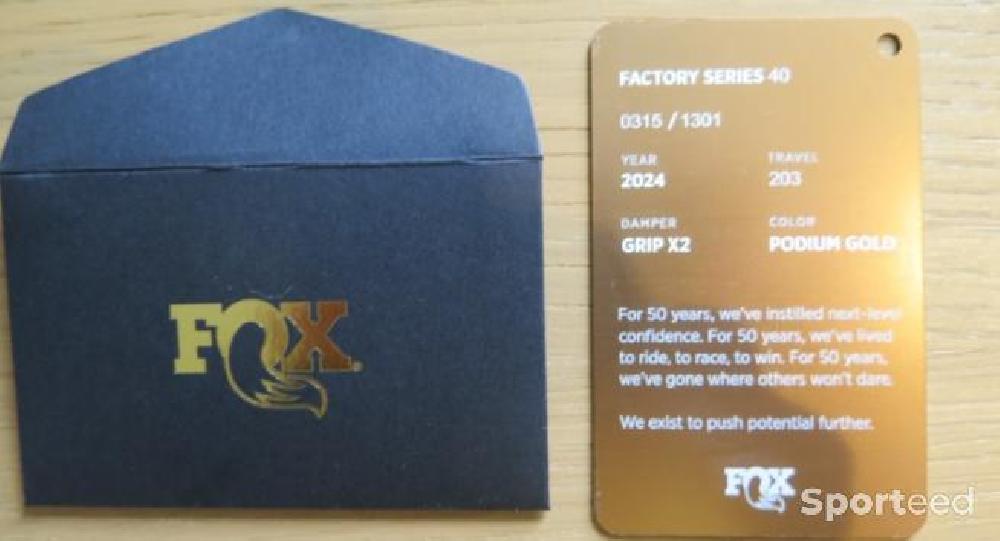 Vélo tout terrain - VTT - Fox 40 Factory GripX2 podium gold - photo 2