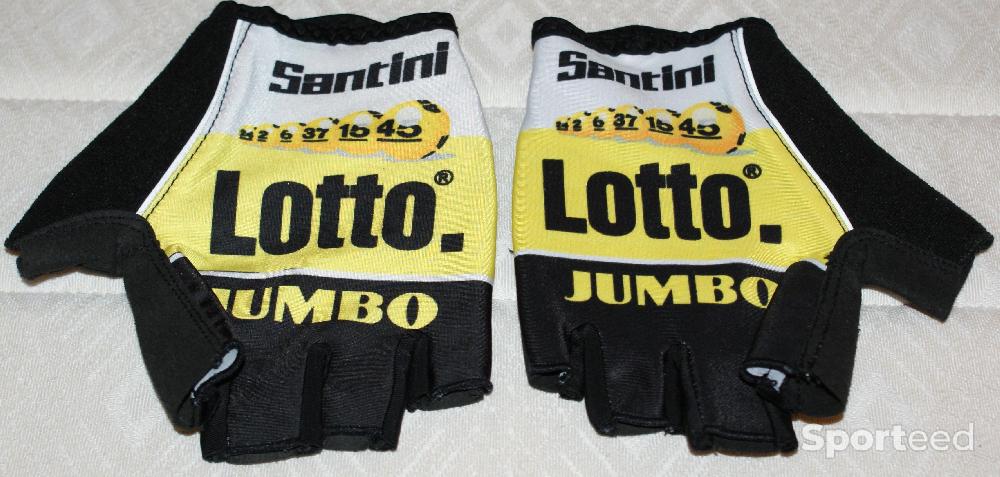 Vélo route - Gants vélo été courts - noirs/jaunes - xl - team  - photo 1