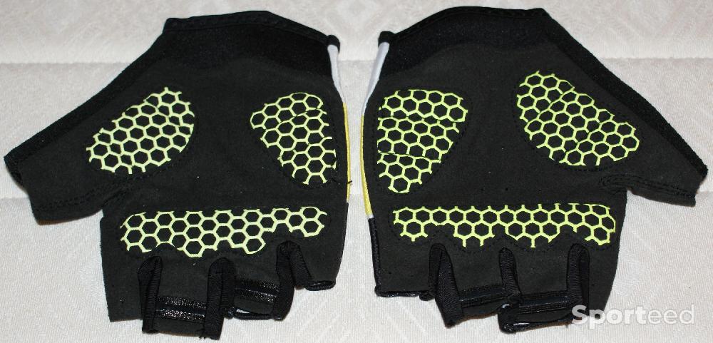 Vélo route - Gants vélo été courts - noirs/jaunes - xl - team  - photo 2