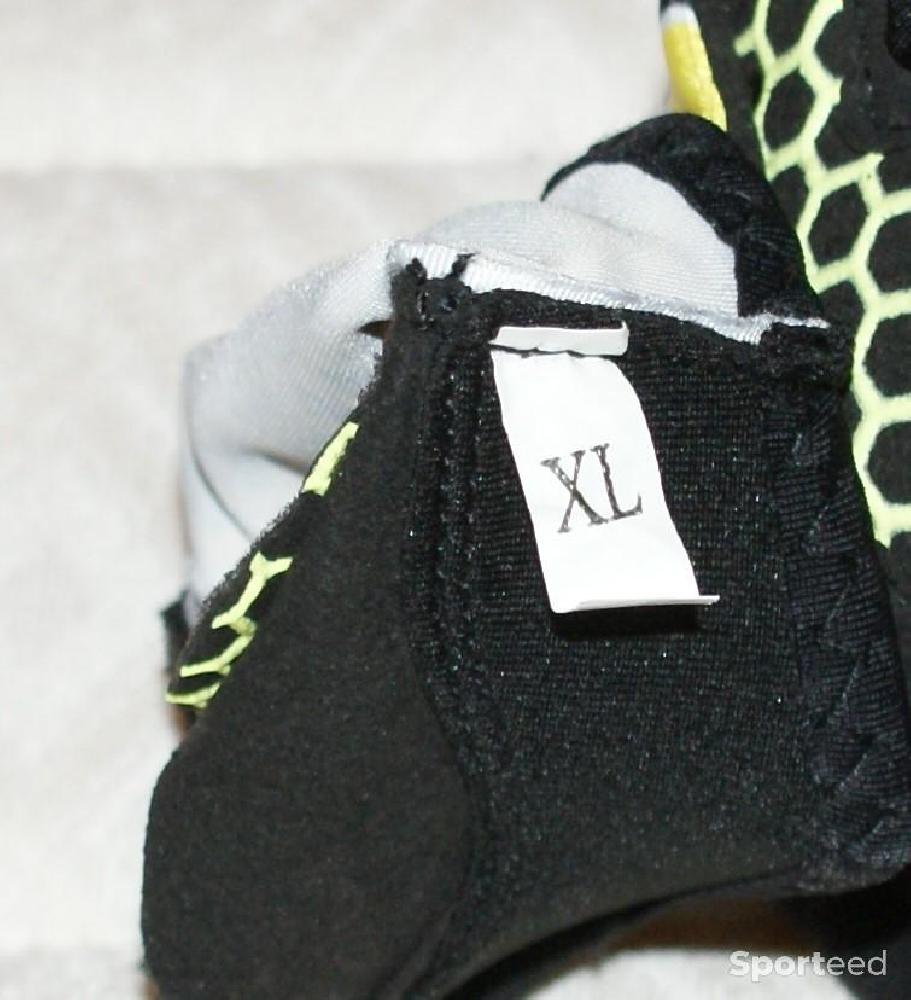 Vélo route - Gants vélo été courts - noirs/jaunes - xl - team  - photo 3