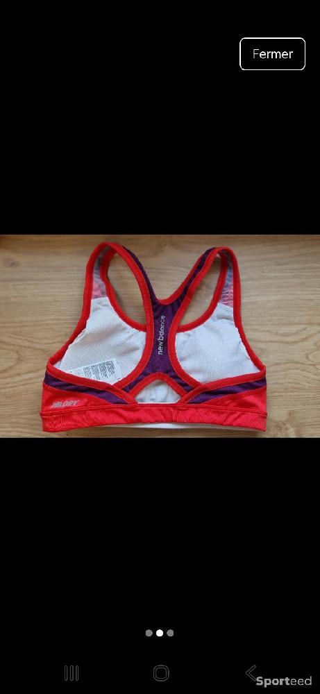 Sportswear - Brassière de sport rouge New Balance neuve taille XS  - photo 2