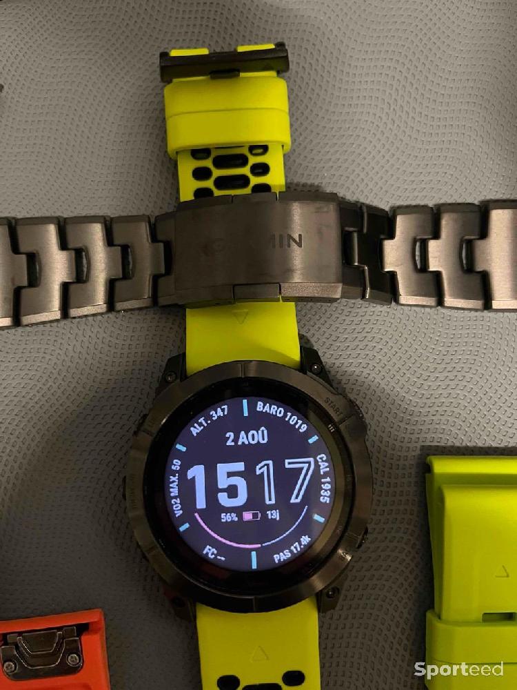 Course à pied trail - Montre Garmin Fénix 7X sapphire solar titane - photo 3