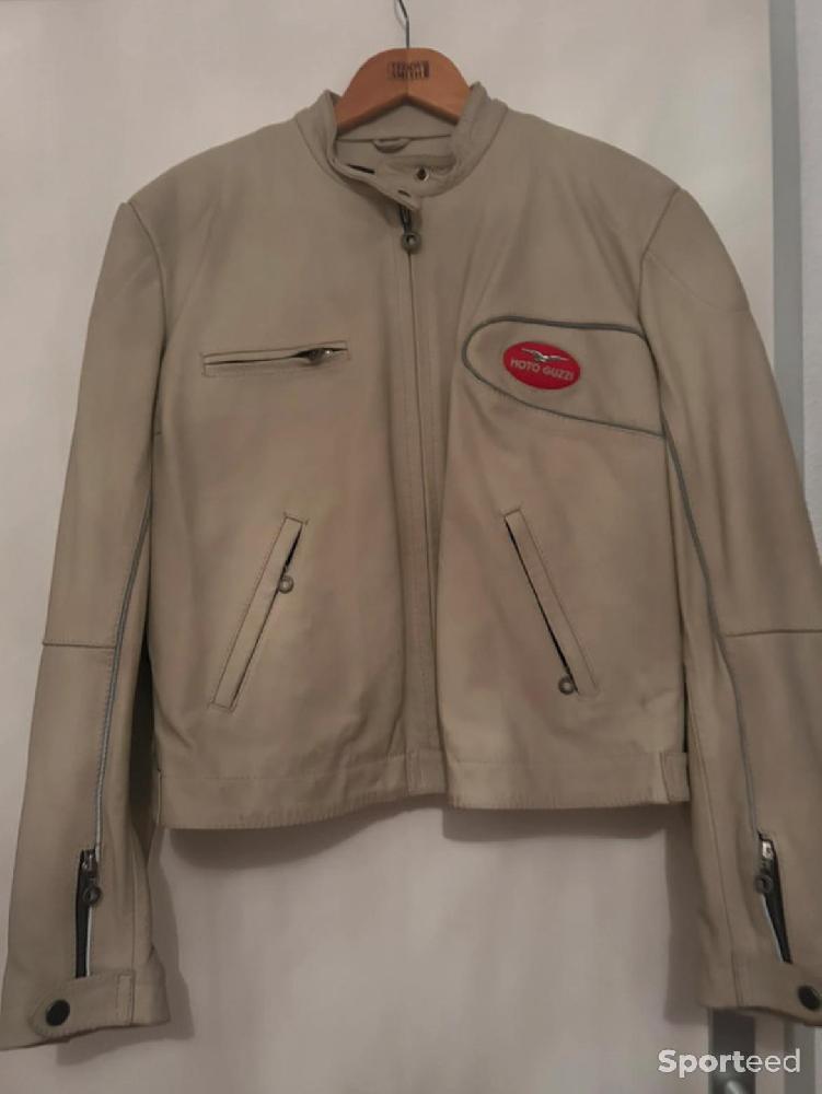 Moto route - Blouson cuire Moto Guzzi - photo 1
