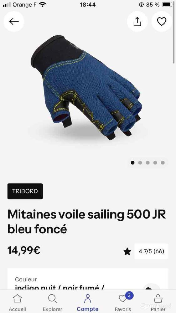 Nautisme - Mitaines de voile 14 ans - photo 1