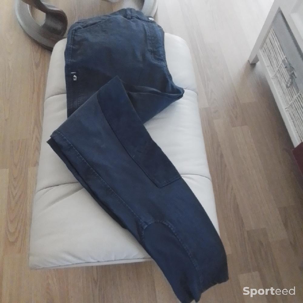 Equitation - Pantalon équitation mixte 38 bleu marine Fouganza - photo 3