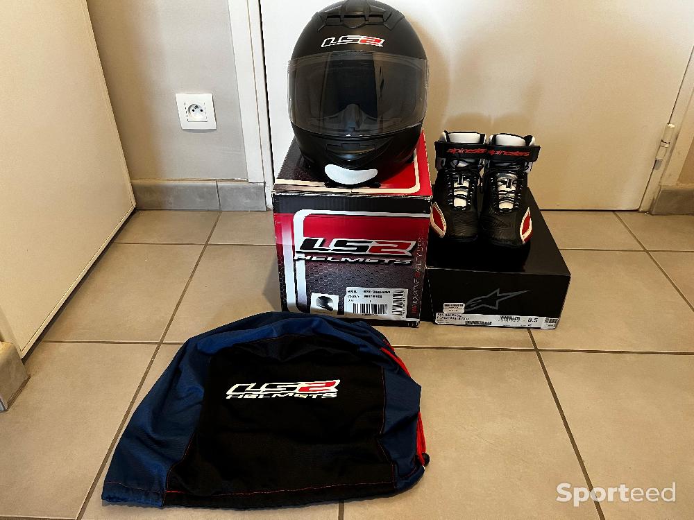 Moto route - 🏍️ Équipement moto complet – Très bon état – Casque, gants, blouson, chaussures 🏍️ - photo 2