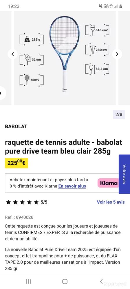 Tennis - Raquette de tennis  - photo 3
