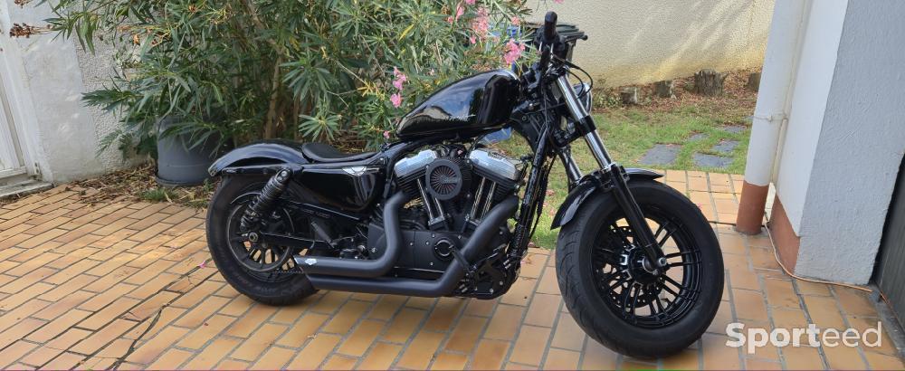 Moto route - Selle solo noire Harley Davidson Sportster Forty eight - photo 2