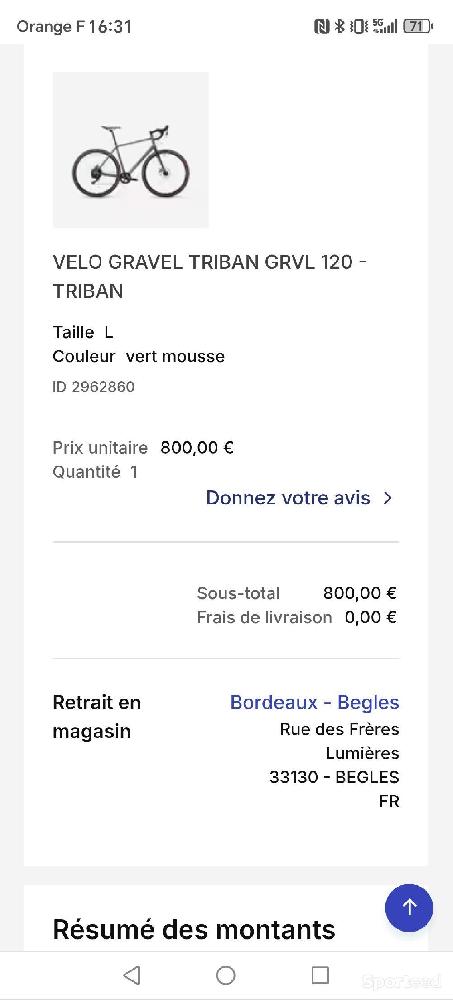 Vélo loisir / urbain - Gravel GRVL 120 - photo 2