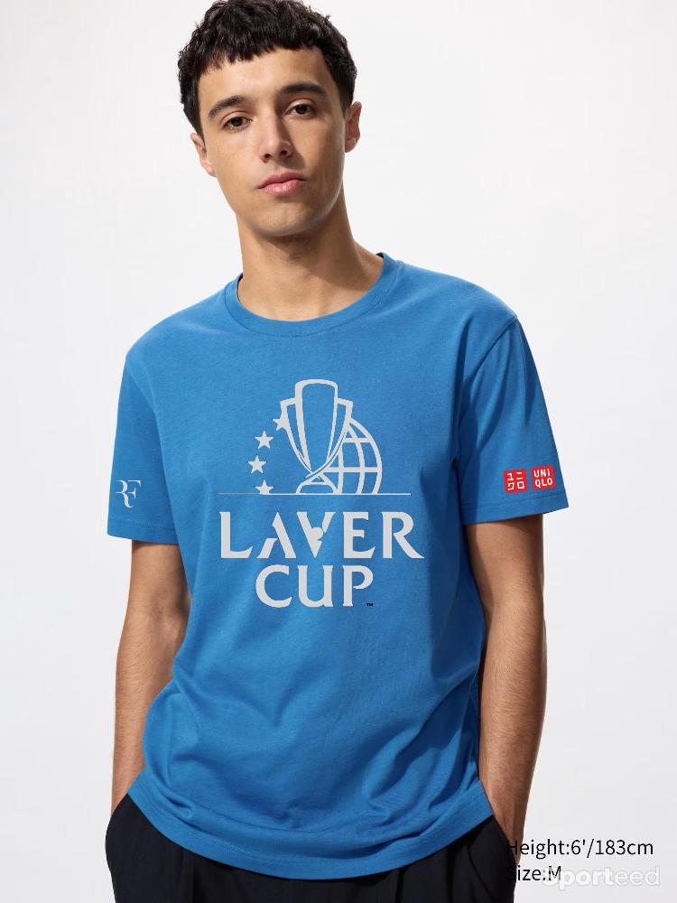 Tennis - Tee-shirt Federer : Laver Cup bleu - photo 1