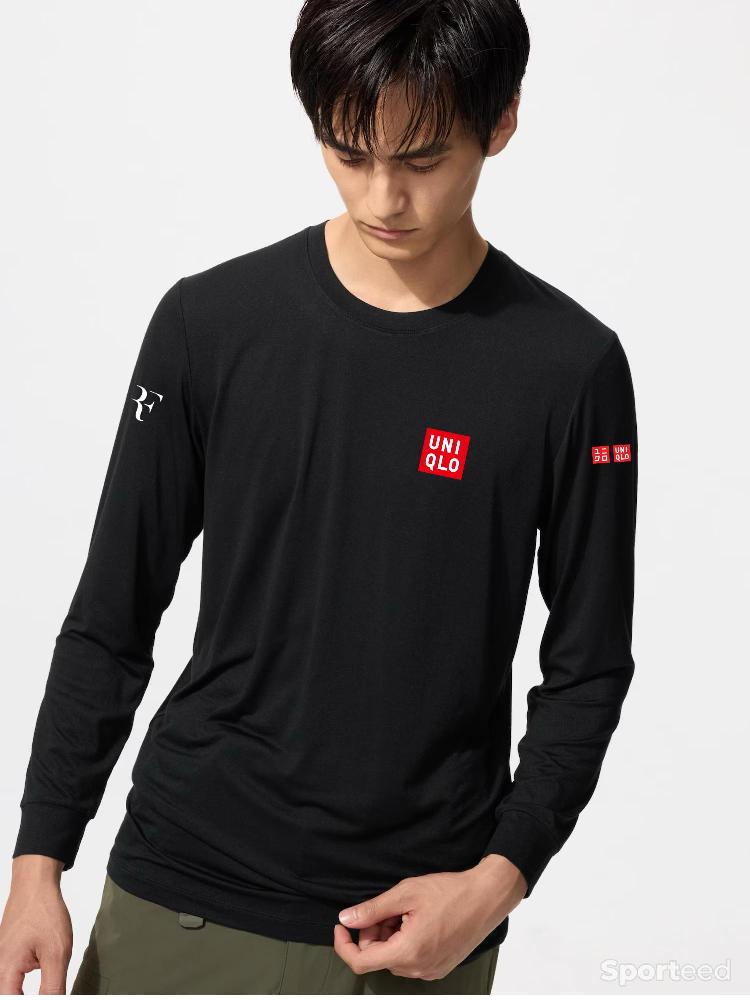 Tennis - Tee-shirt Heatteck Federer : noir - photo 1