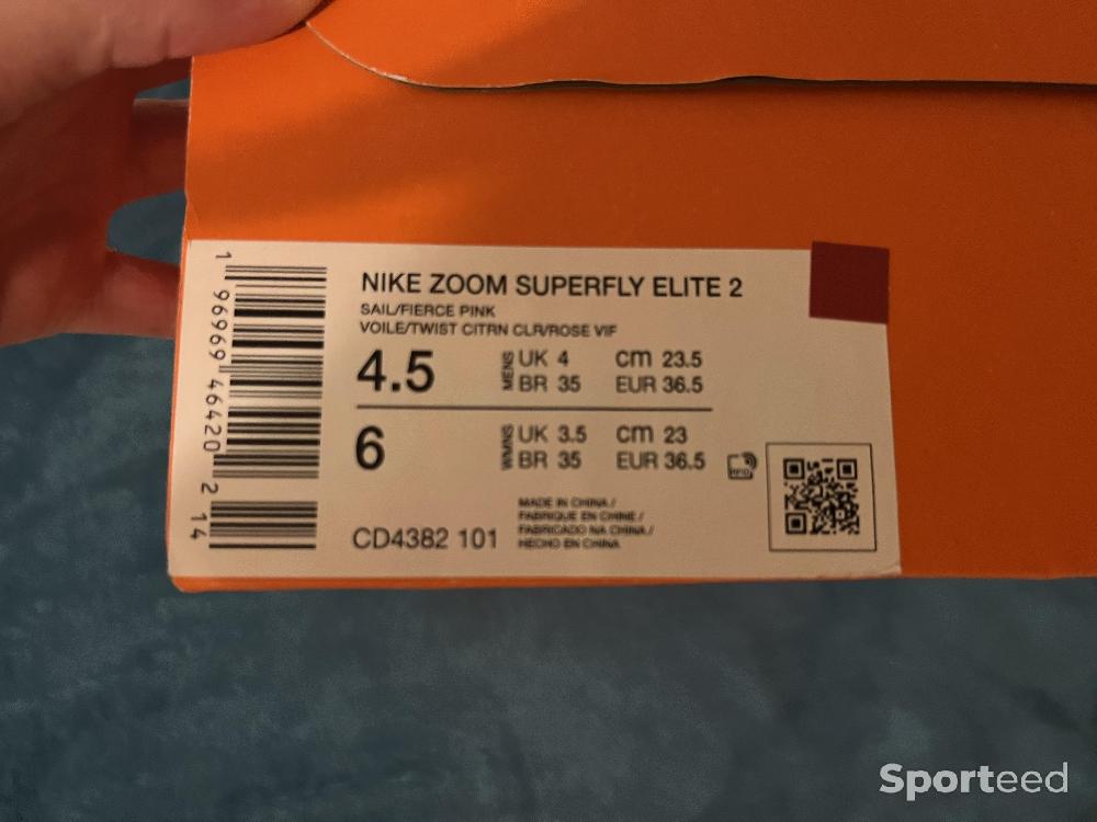 Athlétisme - Nike zoom superfly élite 2.Pointes Nike athlétisme taille 36.5 - photo 4