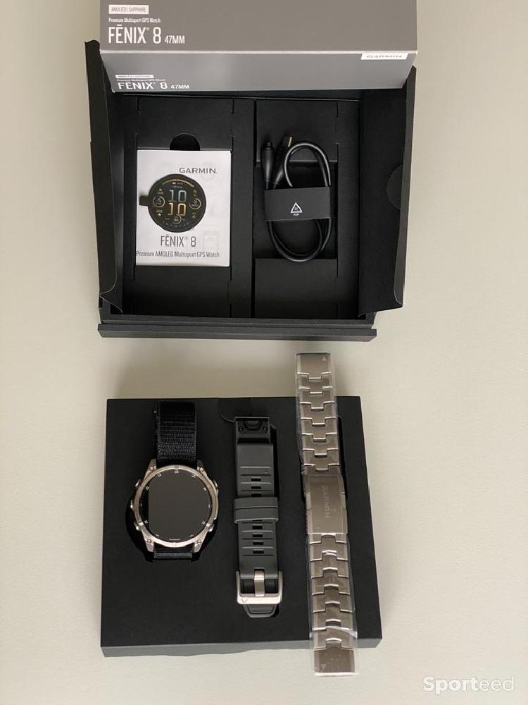 Vélo route - Garmin Fenix ​​8 - 47 mm Amoled Saphir Titane - photo 1