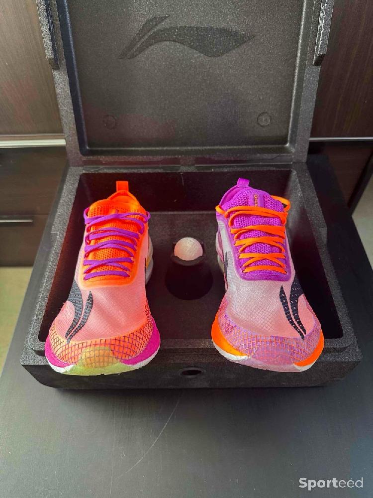 Course à pied route - Li-Ning Feidian 2.0 Elite Boom Racing - Plaque Carbone ( Taille 46 1/3 - US 12 - Running ) - photo 3