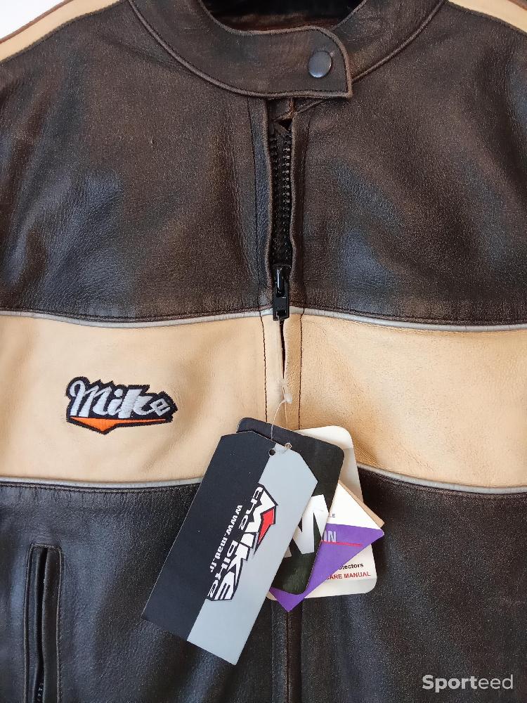 Moto route - Blouson moto cuir Mike neuf - photo 2