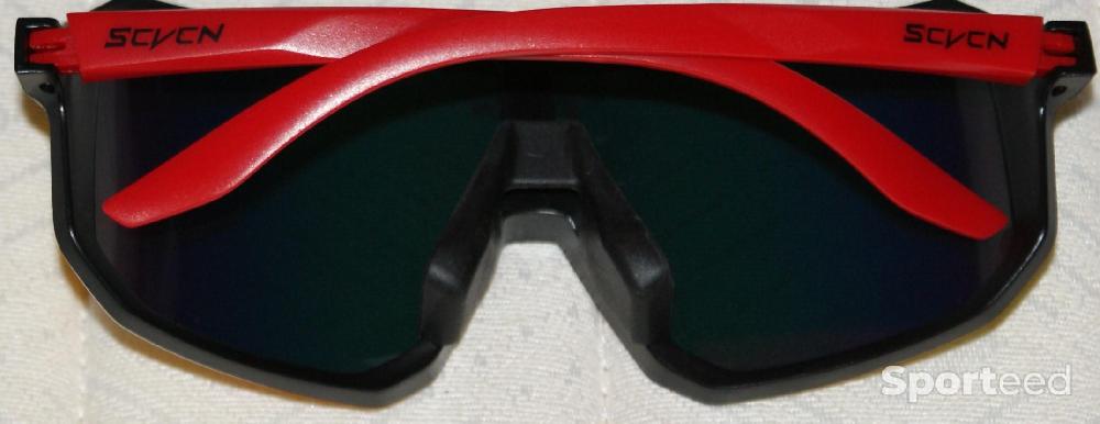 Vélo route - Lunettes de sport - marque 'SCVCN' - noires/rouges - photo 3