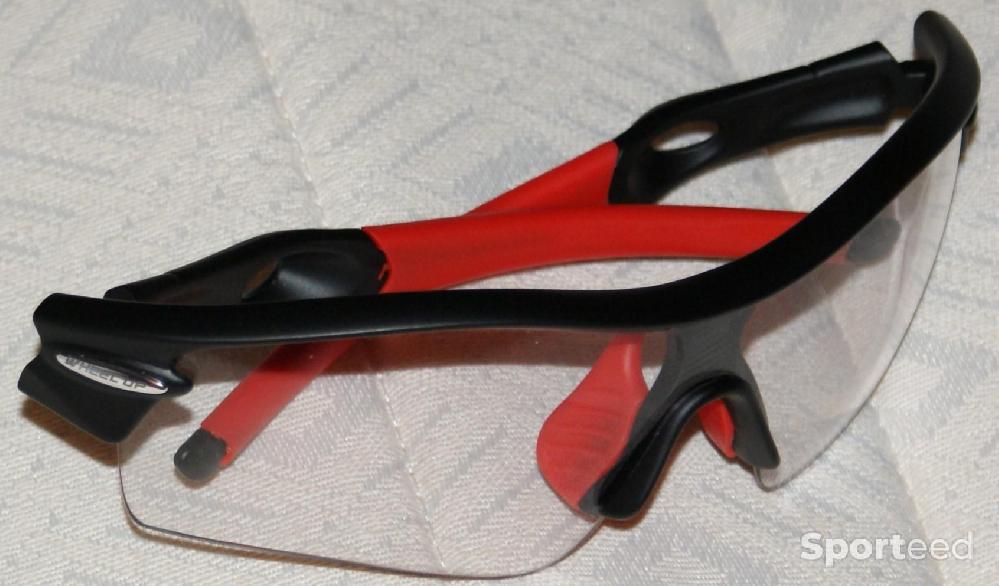 Vélo route - Lunettes de sport - marque 'Wheel up' - noires/rouges - photo 3
