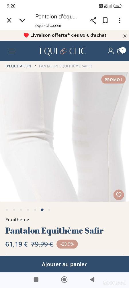Equitation - Pantalon equitheme avec strass taille 10 ans - photo 2