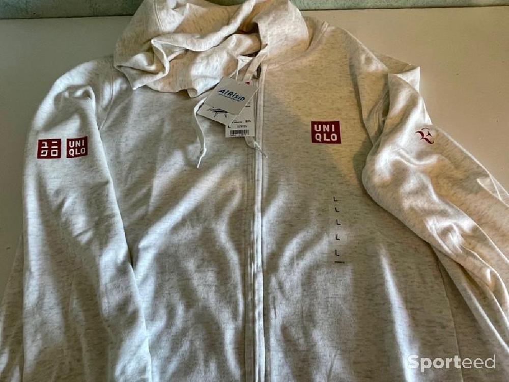Tennis - Veste Federer : blanc chiné - photo 2