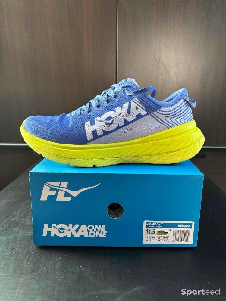 Course à pied route - Hoka One One Carbon X - Plaque Carbone ( Taille 46 - US 11,5 - Running ) - photo 2