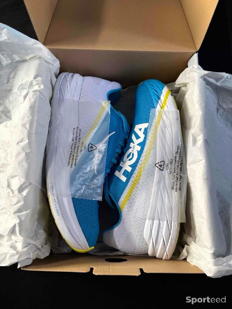 Course à pied route - Hoka One One Rocket X - Plaque Carbone ( Taille 46 - US 11,5 - Running ) - photo 5