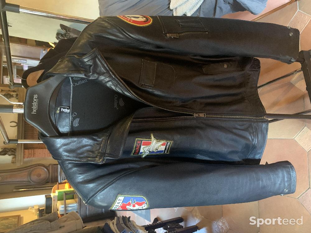 Moto route - Blouson cuir Helstons - photo 1