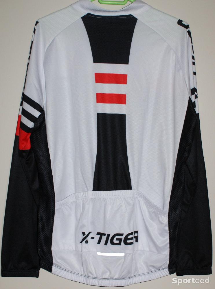 Vélo route - Maillot vélo manches longues - 'x-tiger' - blanc/noir - taille xxl - photo 2