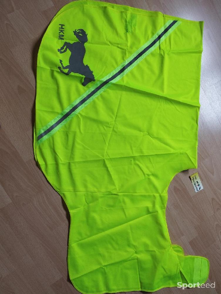 Equitation - Ensemble fluorescent,Couvre reins taille 125, gilet et bandes réfléchissantes  - photo 1