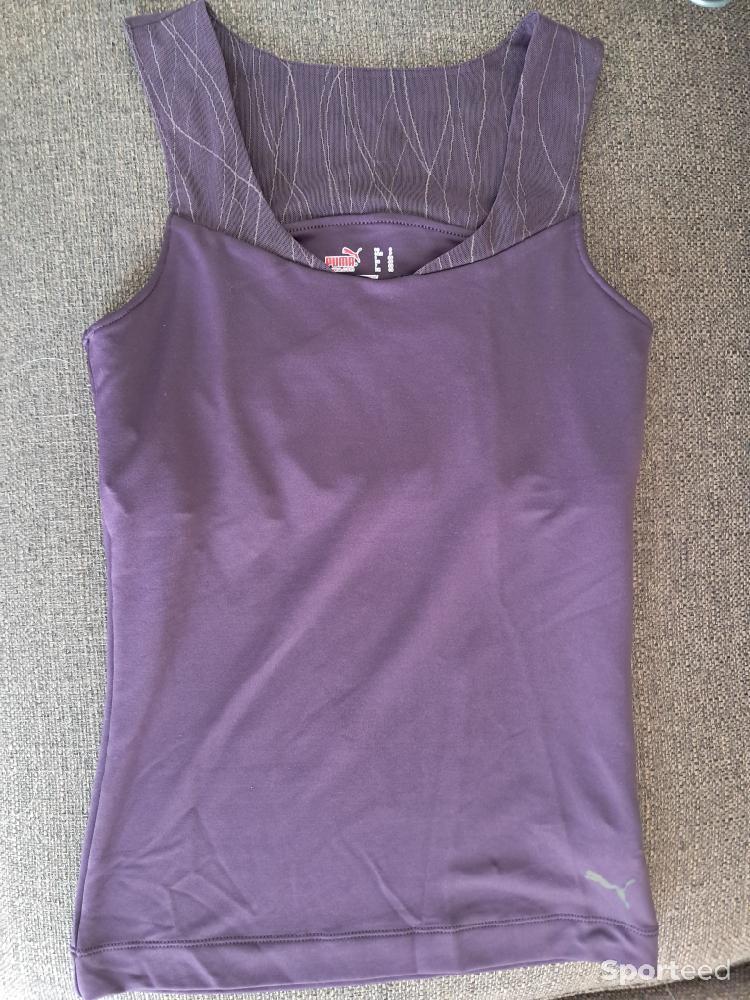 Tennis - Tee shirt tennis bordeaux Puma taille 38  - photo 4