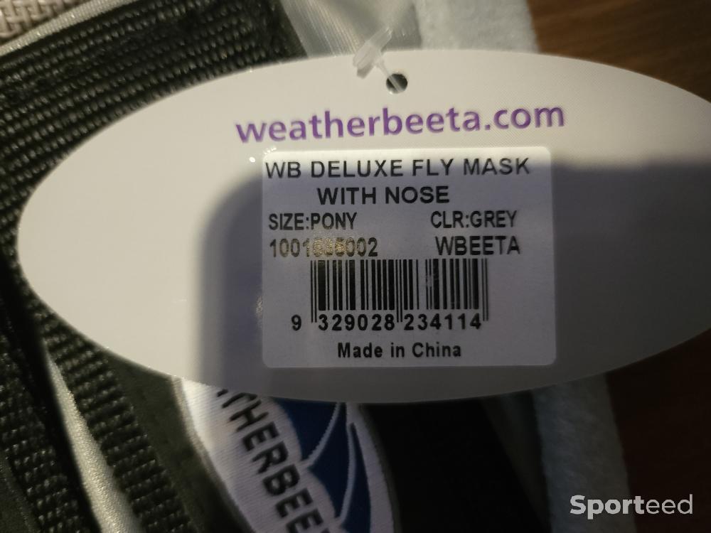 Equitation - Masque  EUF Taille poney Top, ressemble au Lemieux Élastique derrière les oreilles qui permet un bon ajustemà mouche - flying mask deluxe Wetherbeeta  - photo 4
