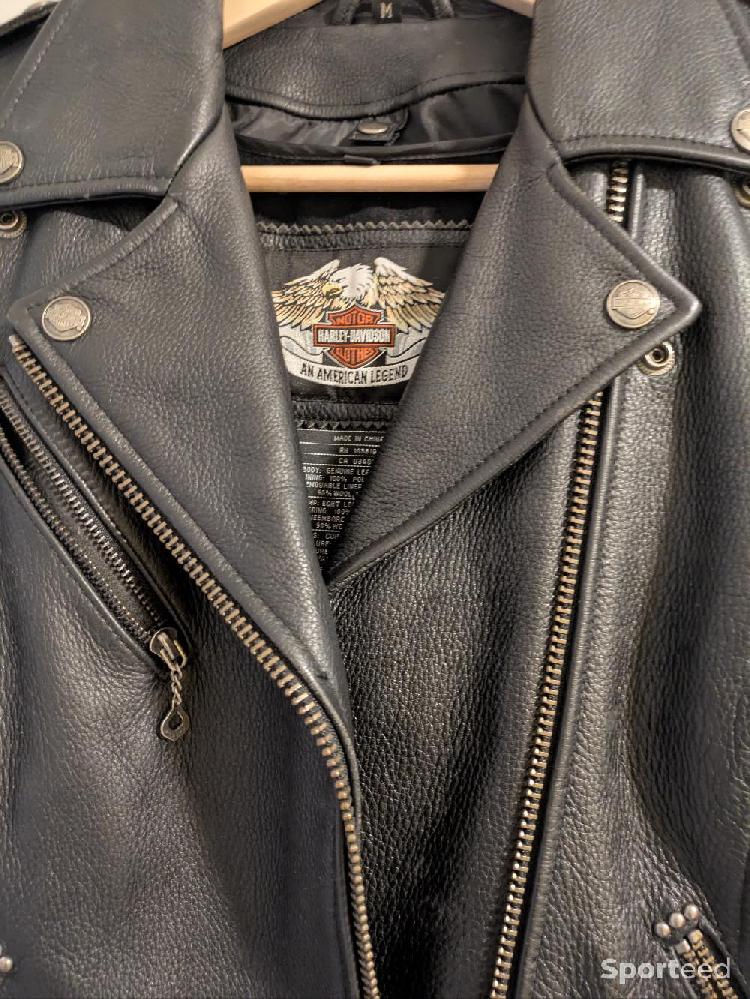 Moto route - Blouson cuir Harley Davidson  - photo 2