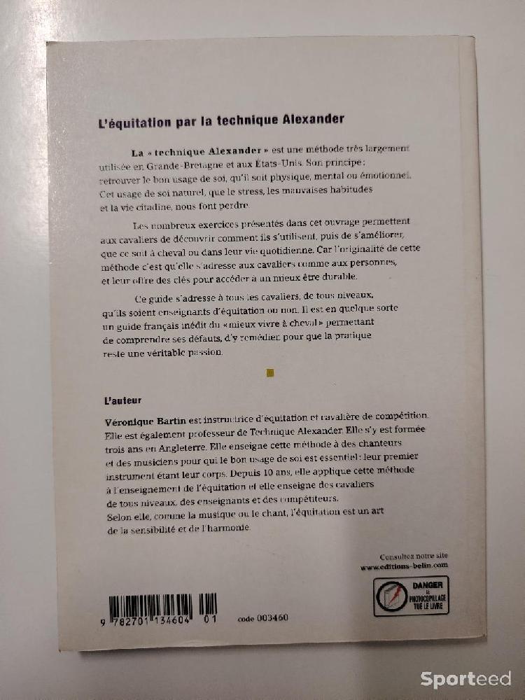 Librairie du sportif - L'équitation par la technique Alexander - Véronique Bartin - photo 2