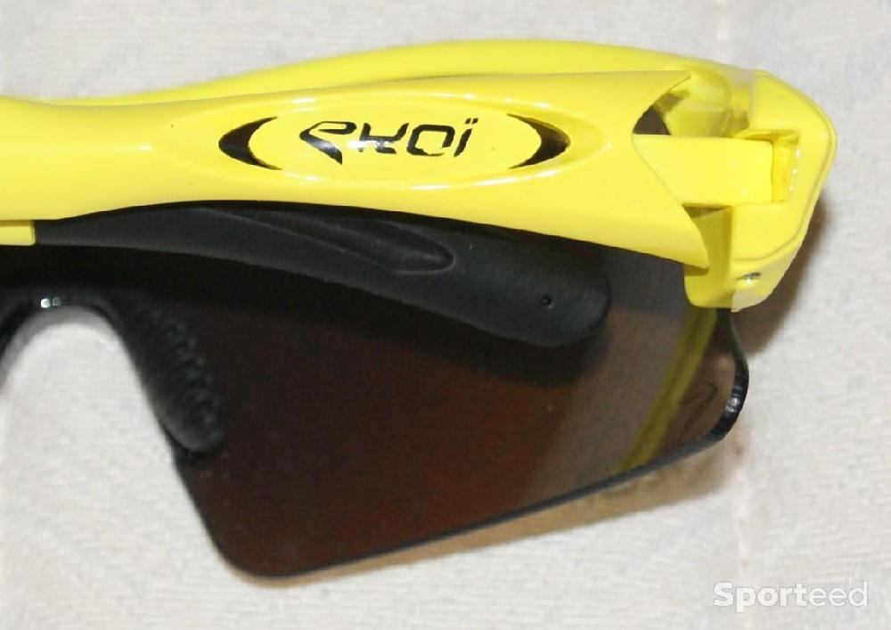 Vélo route - Lunettes sport marque 'EKOI' - modèle 'Perso Evo 2' - jaunes - photo 3
