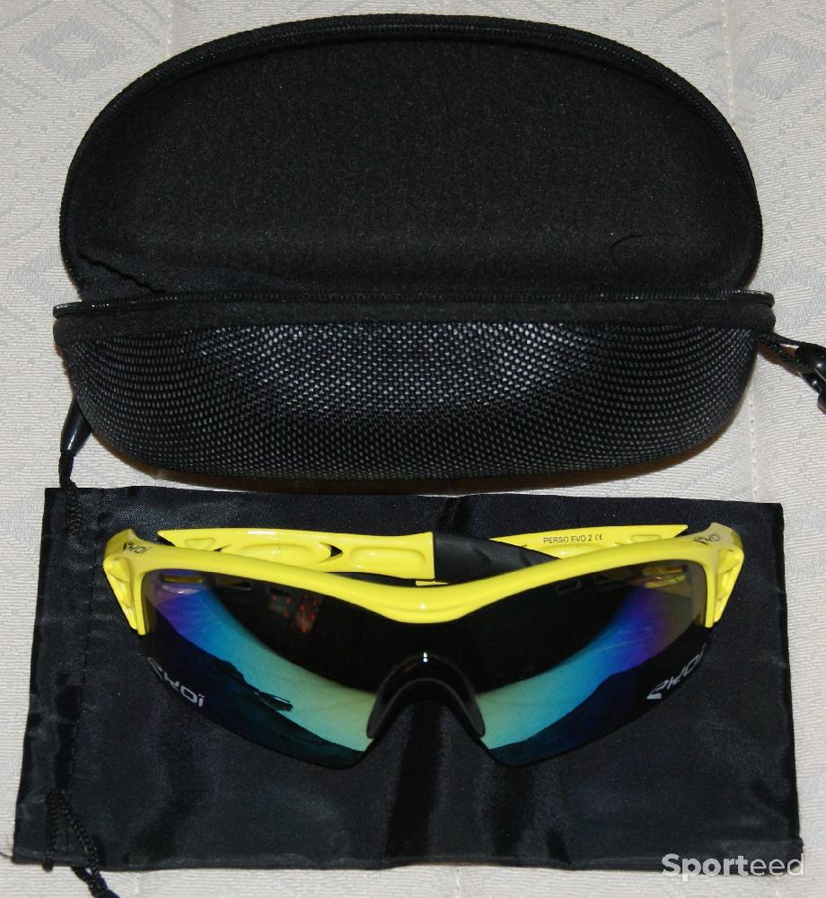 Vélo route - Lunettes sport marque 'EKOI' - modèle 'Perso Evo 2' - jaunes - photo 4