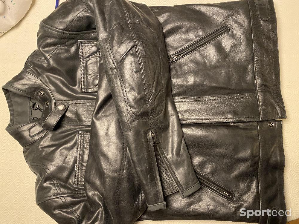 Moto route - Blouson homme cuir - photo 4