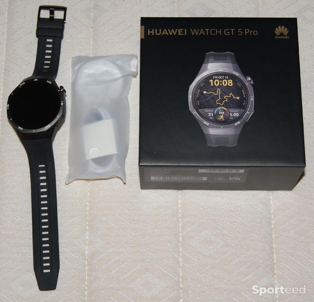 Vélo route - Huawei watch gt 5 pro - 46mm - titane - noire - photo 3