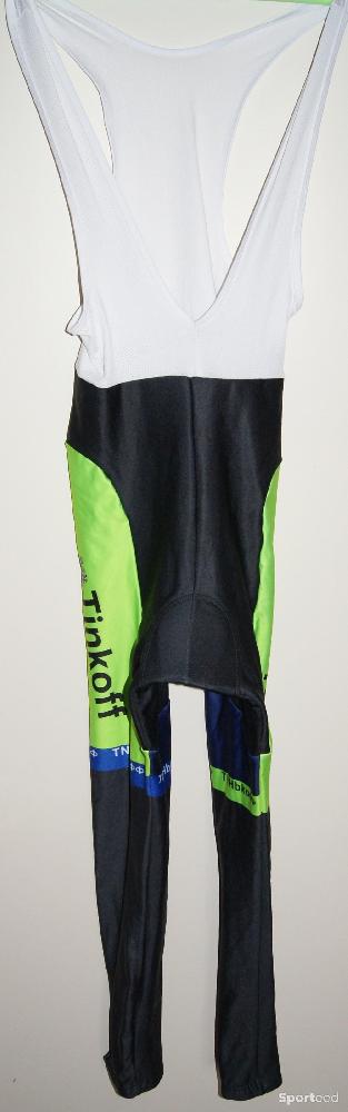 Vélo route - Cuissard vélo hiver long - team 'Tinkoff' - homme - xxl - noir/vert fluo - photo 1