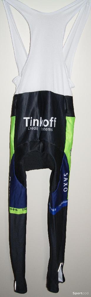 Vélo route - Cuissard vélo hiver long - team 'Tinkoff' - homme - xxl - noir/vert fluo - photo 2