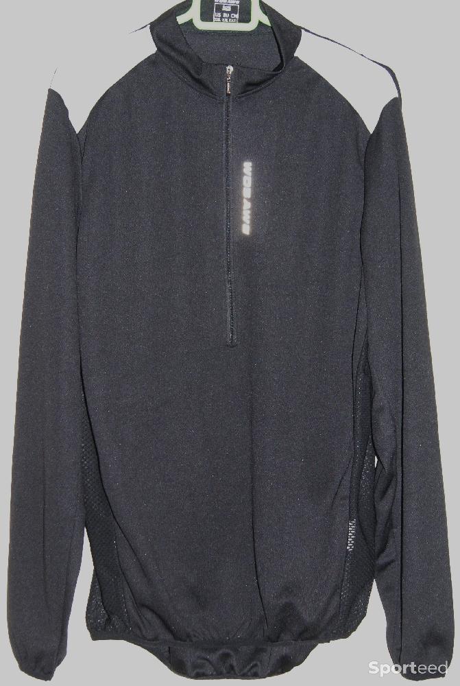 Vélo route - Maillot vélo manches longues - marque 'WOSAWE' - xxl - noir/blanc - photo 1